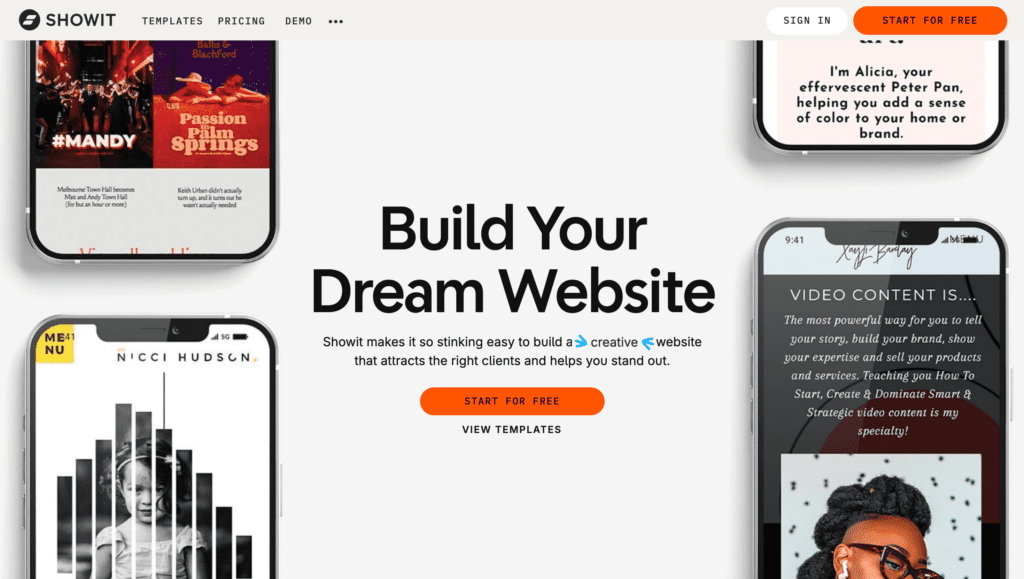 Showit website design tool for content creators